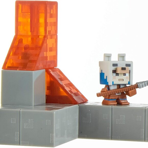 3/$55❤️ Mattel Minecraft Dungeons Mini Battle Box Redstone Monstrosity Mangle - Picture 5 of 16